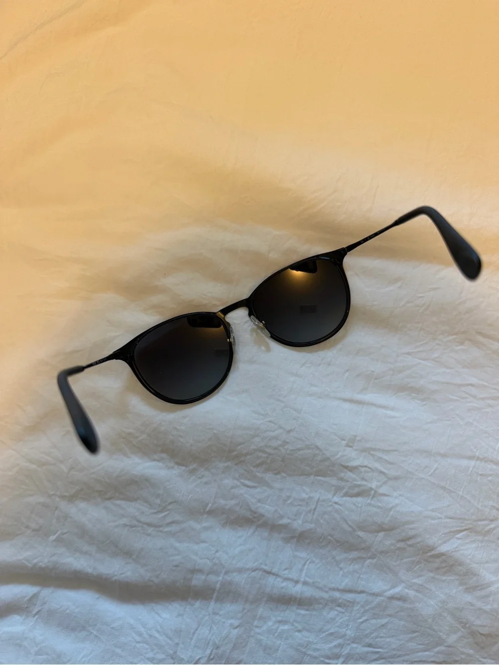 Ray-Ban Black Polarized Round Sunglasses